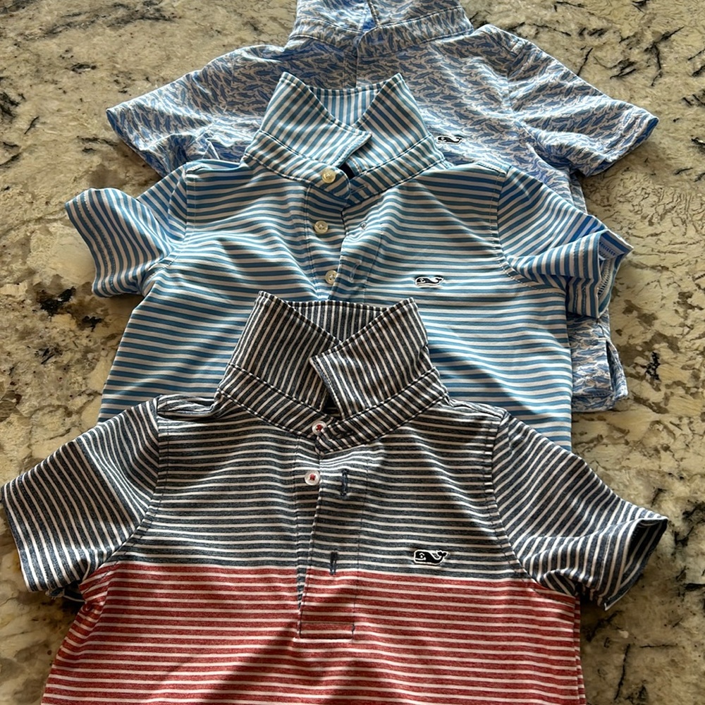 Set of 3 vineyard vines golf polo- excellent condition